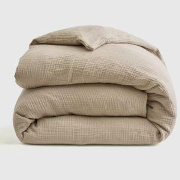 Organic Airy Gauze Duvet Cover | Quince | Dune