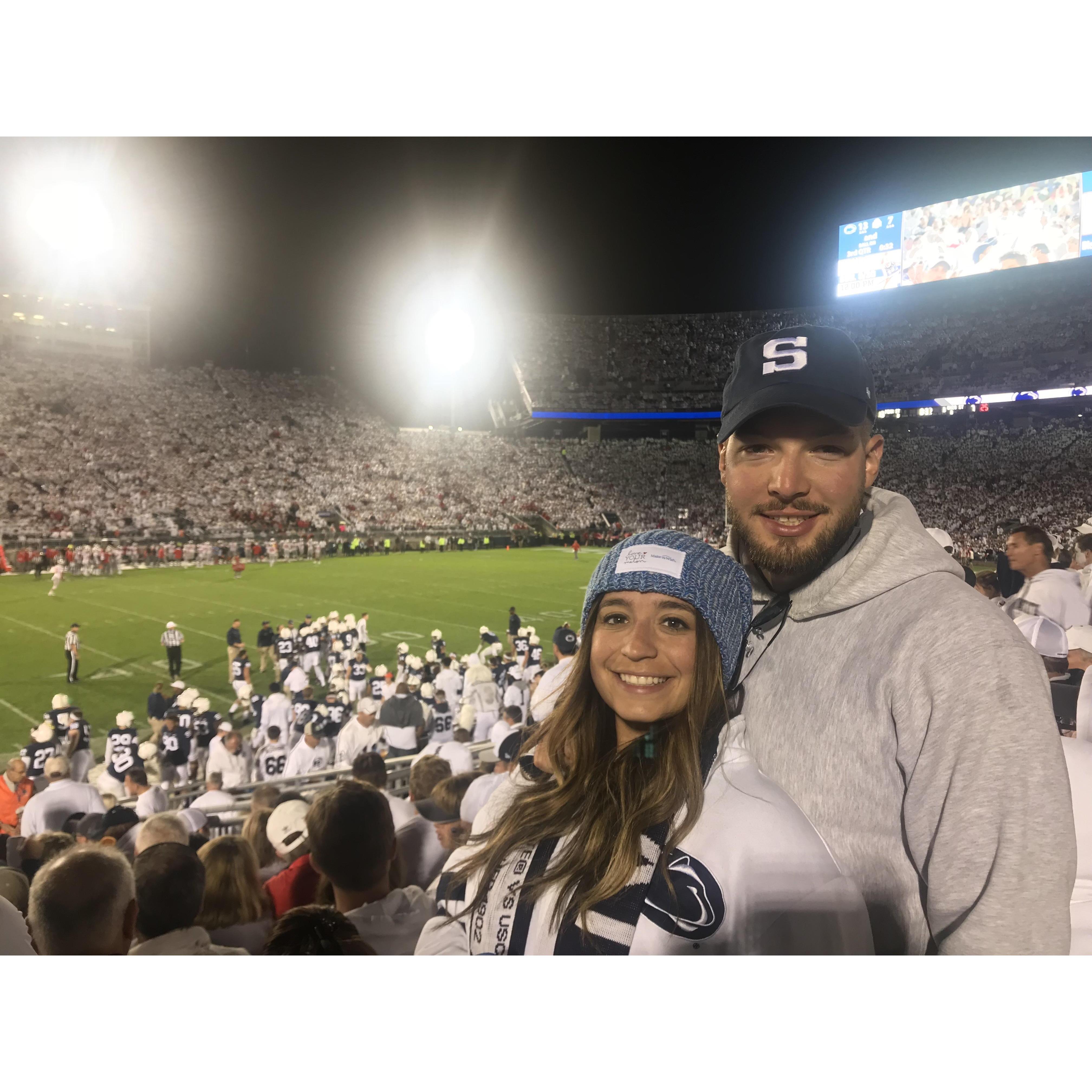 Penn State vs Ohio State (a game we want to forget). 
2018.