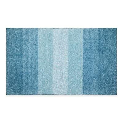 Fashion Ombre Striped 20-Inch x 33-Inch Bath Mat in Sea