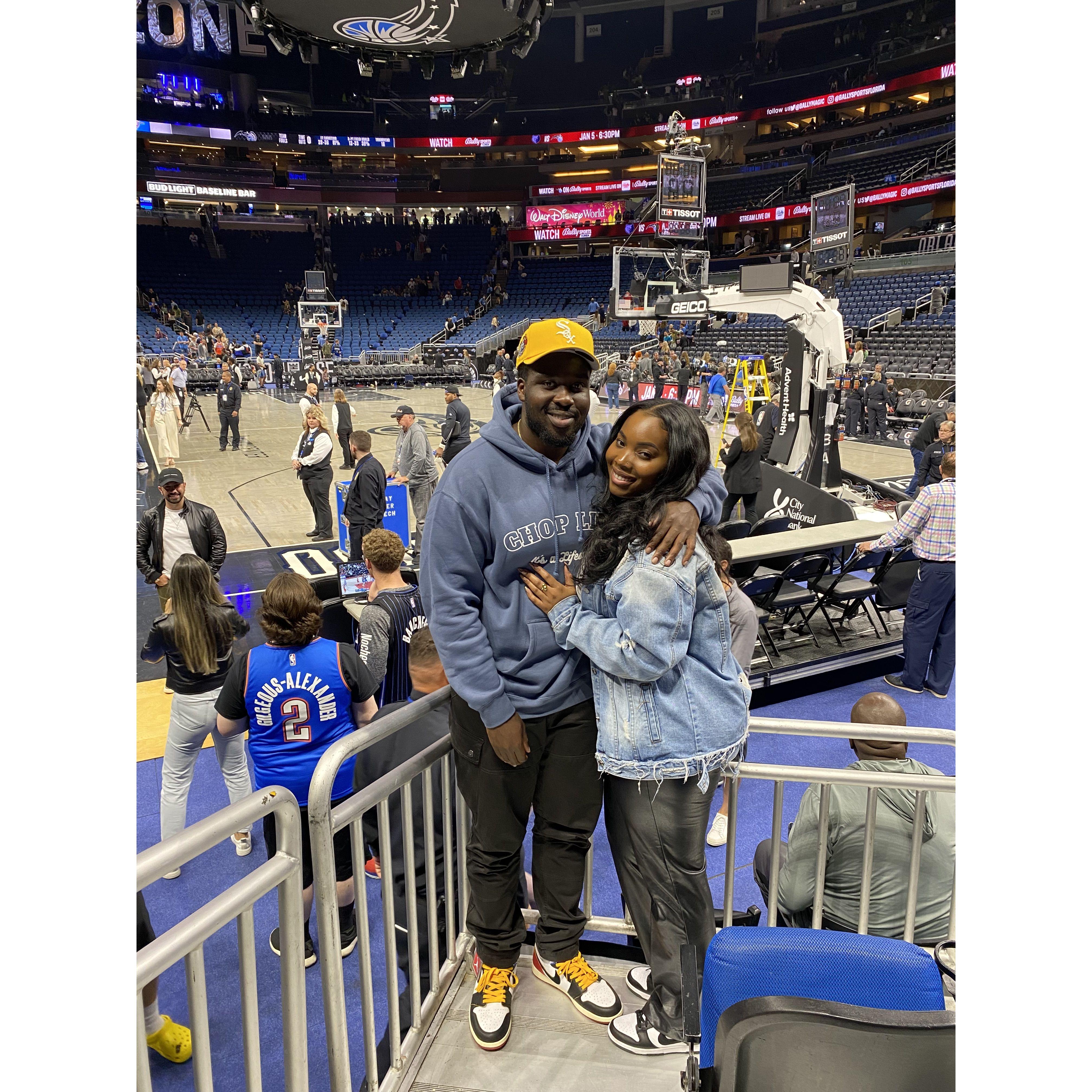 Ozelle's first NBA game