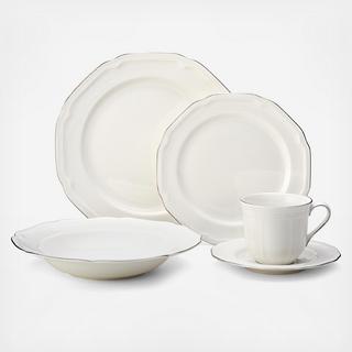 Antique White Platinum 5-Piece Place Setting, Service for 1