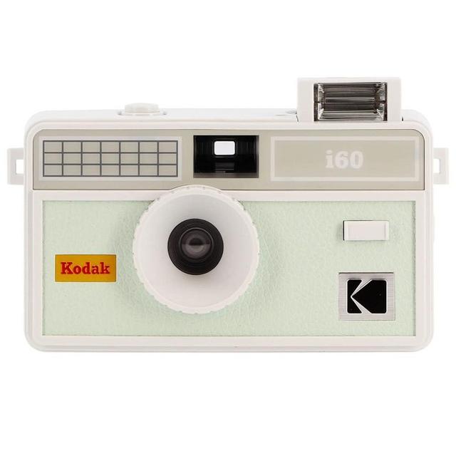 Kodak i60 Reusable 35mm Film Camera - Retro Style, Focus Free, Built in Flash, Press and Pop-up Flash (Bud Green)