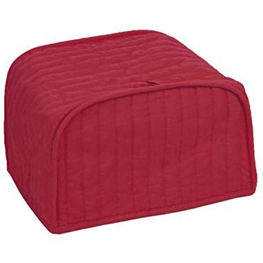RITZ Polyester / Cotton Quilted Two Slice Toaster Appliance Cover, Dust and Fingerprint Protection, Machine Washable, Paprika Red