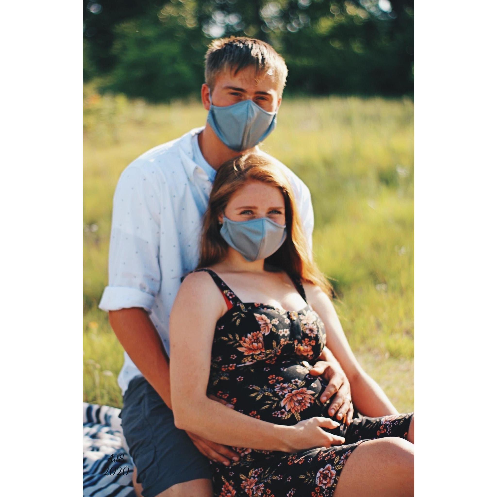 We couldn't social distance, so we made sure to mask up.