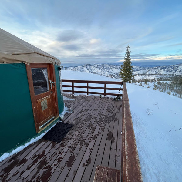 Our annual winter yurt trip