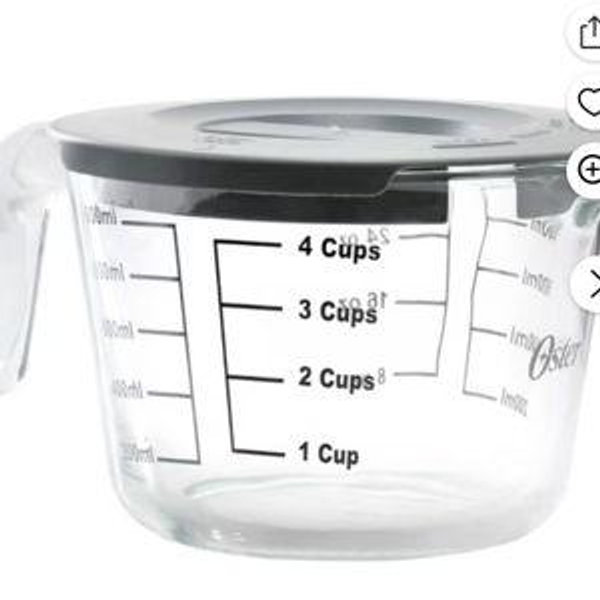 4-Cup Clear Glass Measuring Cup