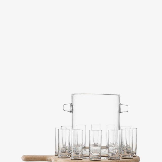 Paddle Shot Serving Set & Oak Paddle L15.25in