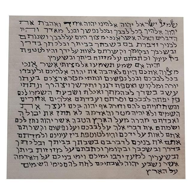 PROSHOFAR Kosher Mezuzah Scroll from Israel - Klaf Mezuza Parchment (2.8")