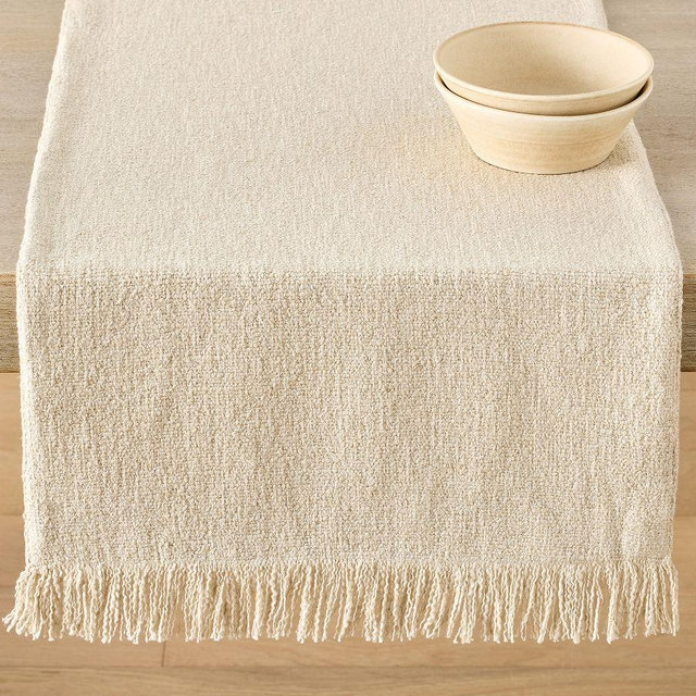 Boucle Cotton Table Runner - Natural