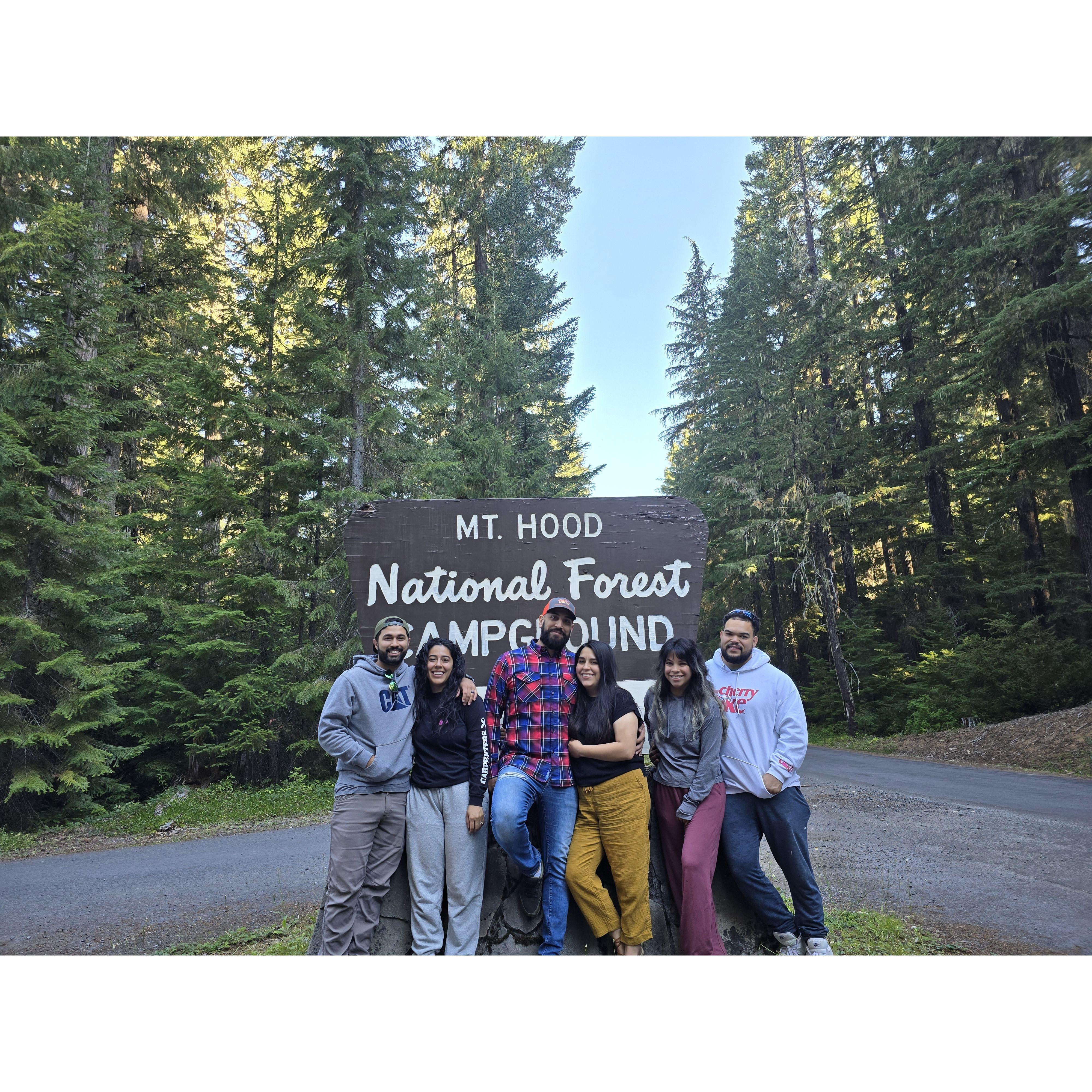 The morning after getting proposed to @ Little Crater Lake.