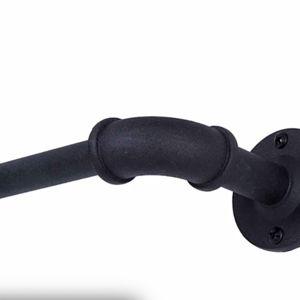 Sunzero Bronn 3/4" Black Decorative Curtain Rod, 36-66"
