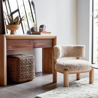 Pace Oak Console Table with Drawers