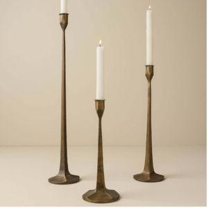 Antique Brass Gatecrest/Candle Holders