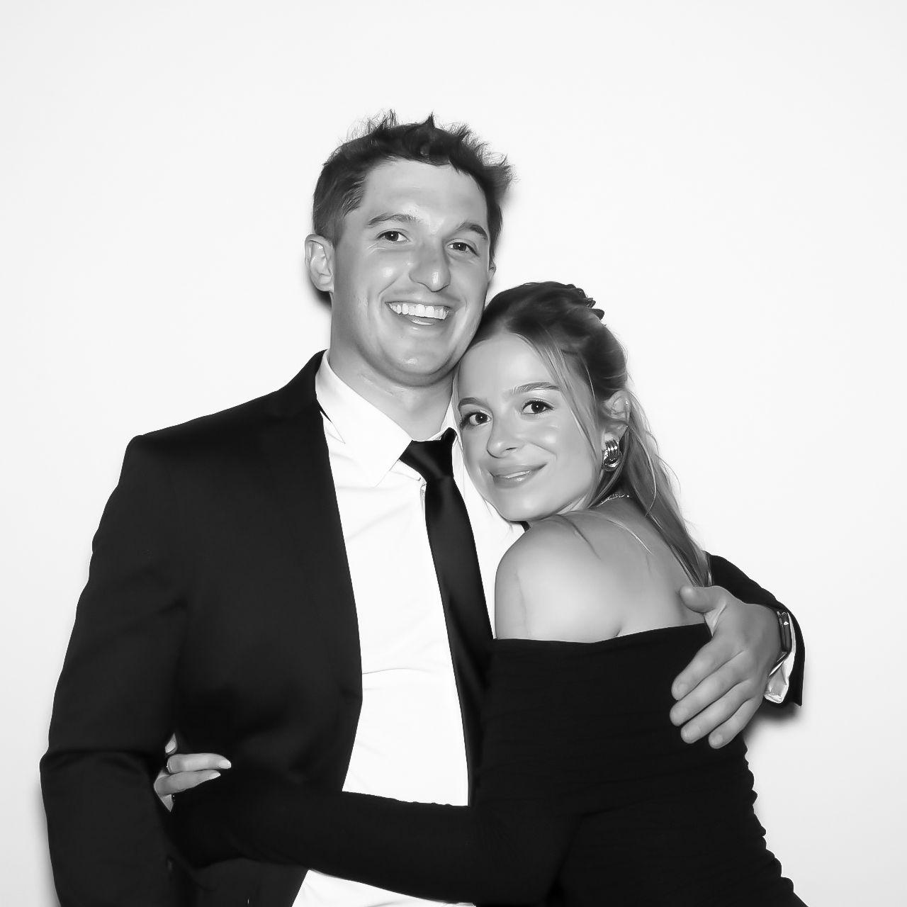 Rachel and Collin at our friend Rachel's wedding! We love photobooths! There will be one at the wedding :)