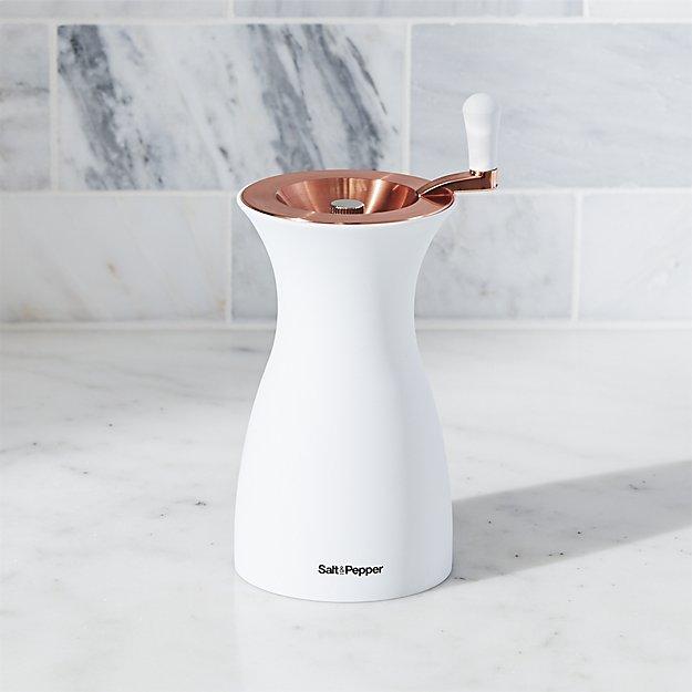 White & Rose Gold Salt Grinder