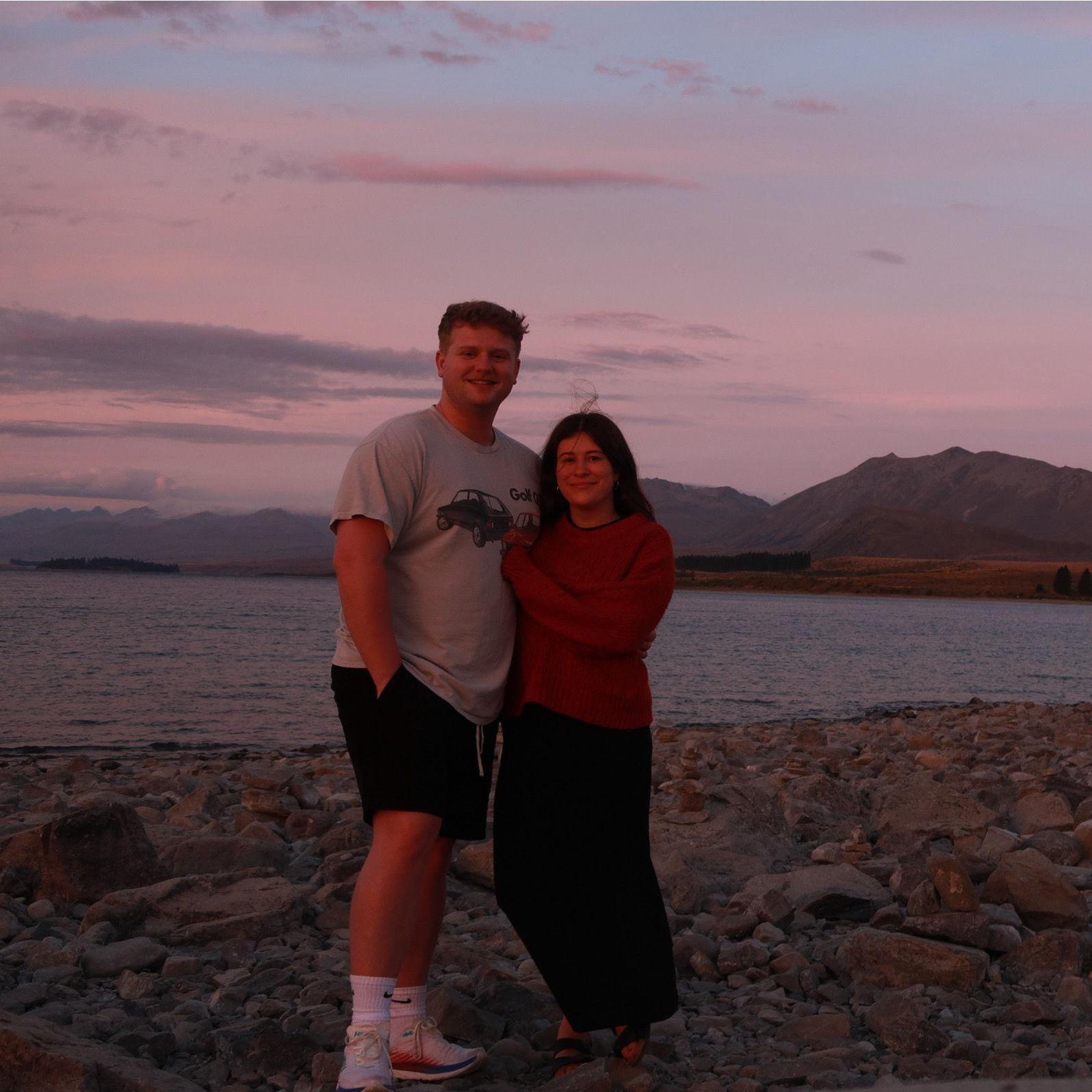 Last night as boyfriend/girlfriend in Lake Tekapo - a beautiful sunset!!