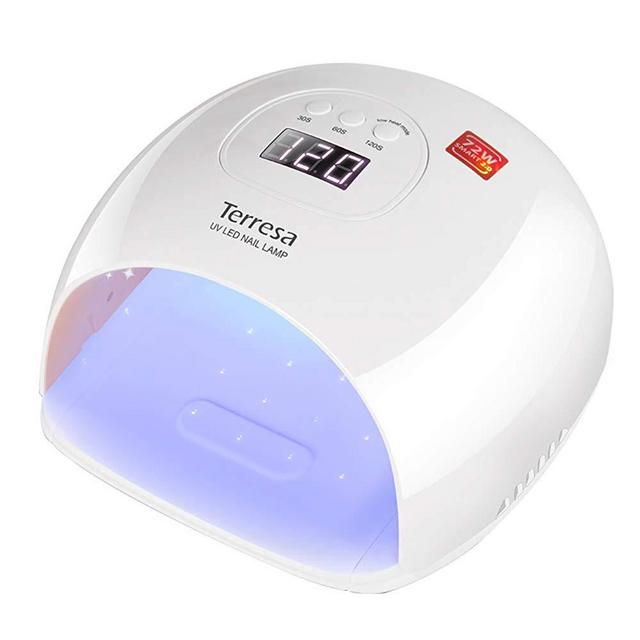 UV LED Nail Lamp, Terresa 72 Watt Faster Nail Dryer for Gel Polish, Nail Light with 3 Timer Setting, Salon Quality Professional Gel Lamp, Automatic Sensor Nail Art Tools for Fingernail and Toenail