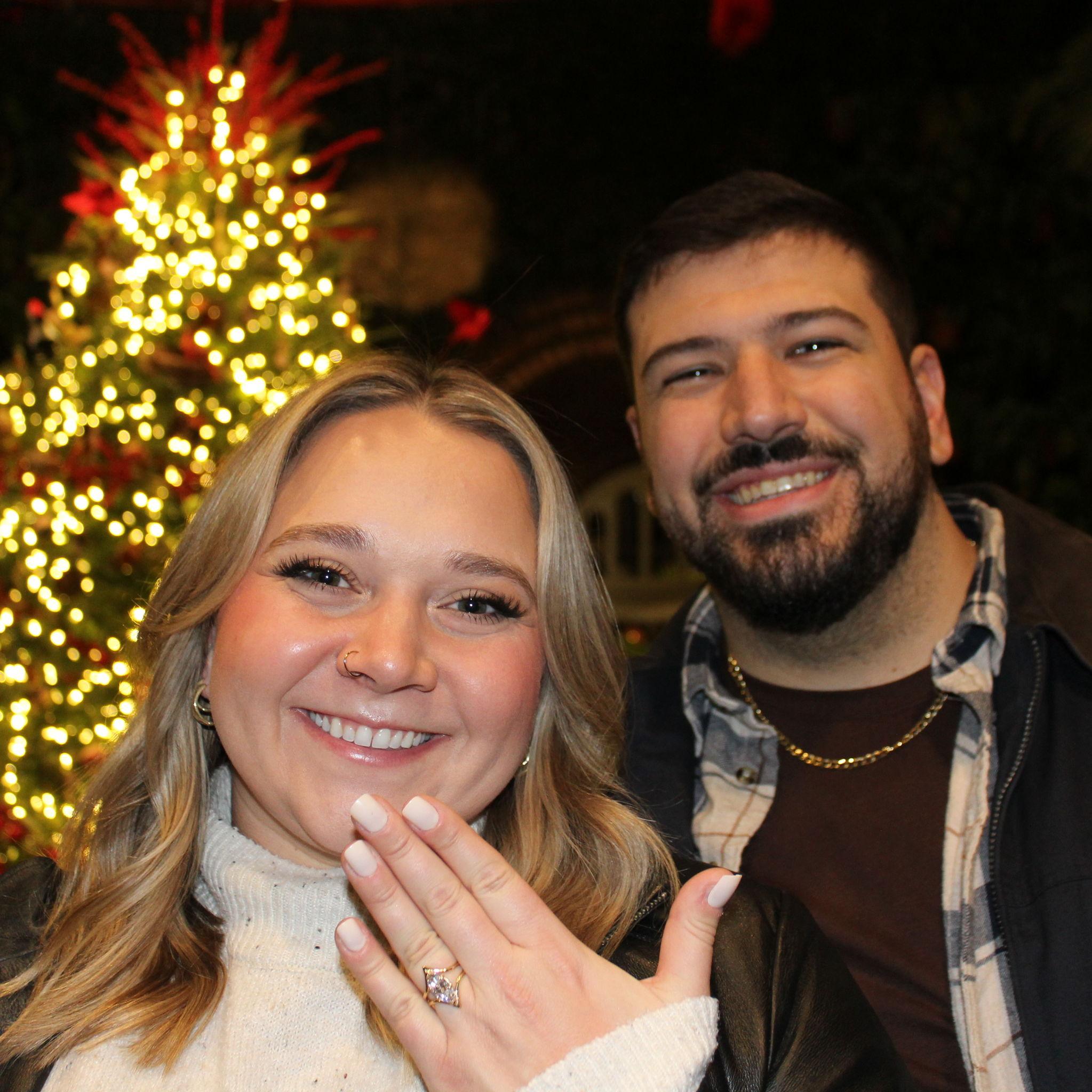 One of our favorite pictures from the night of our engagement.
