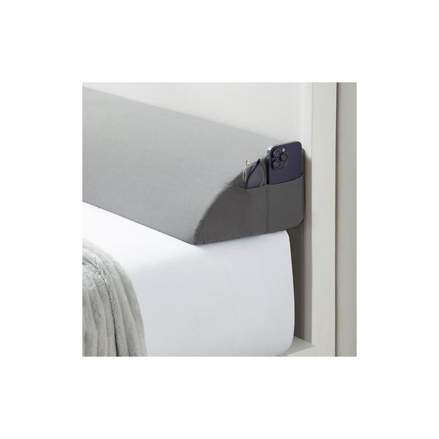 Nestl Bed Wedge Pillow for Headboard, Bed Gap Filler Queen Size with Side Pockets