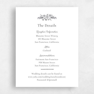 White Floral Wedding Enclosure - Harper