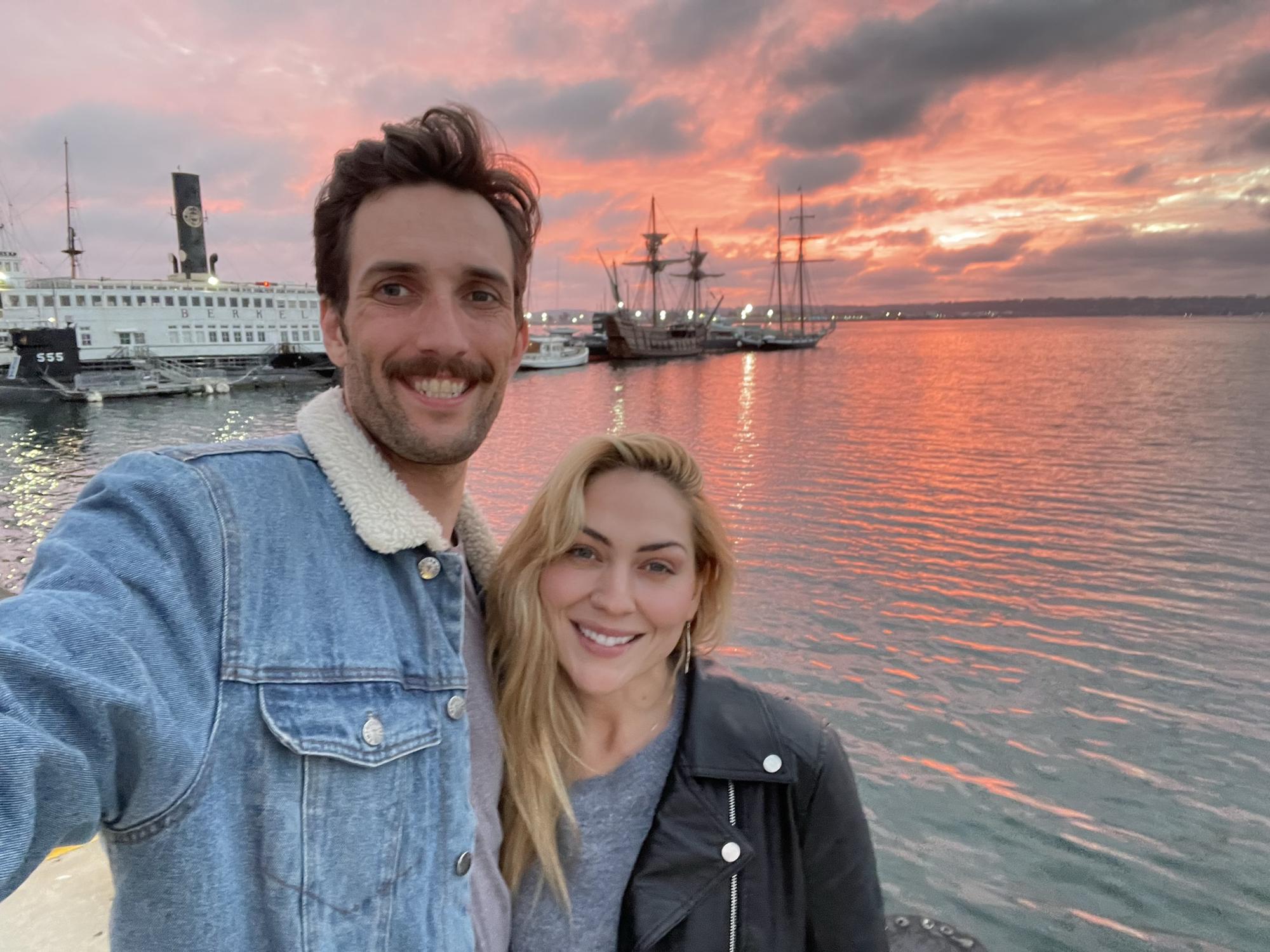 Sunset, Harbor Drive, San Diego