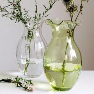 VIETRI Hibiscus Glass Vertical Fluted Large Vase