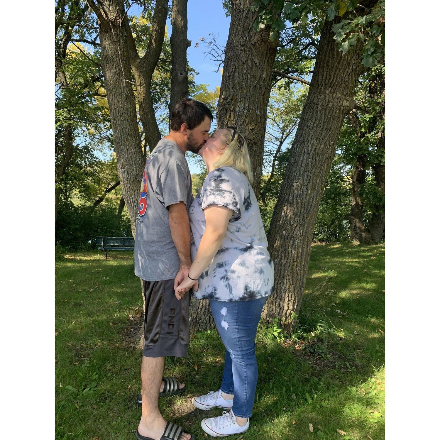 Our first picture as a couple.