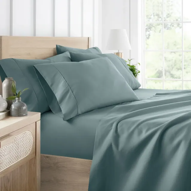 Solid 4 Piece Sheet Set - Ultra Soft - Becky Cameron , Ocean, Twin