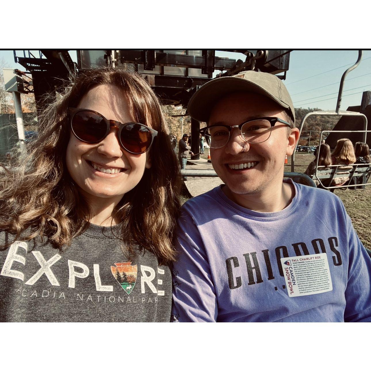First chairlift ride together....and our last chairlift ride together!