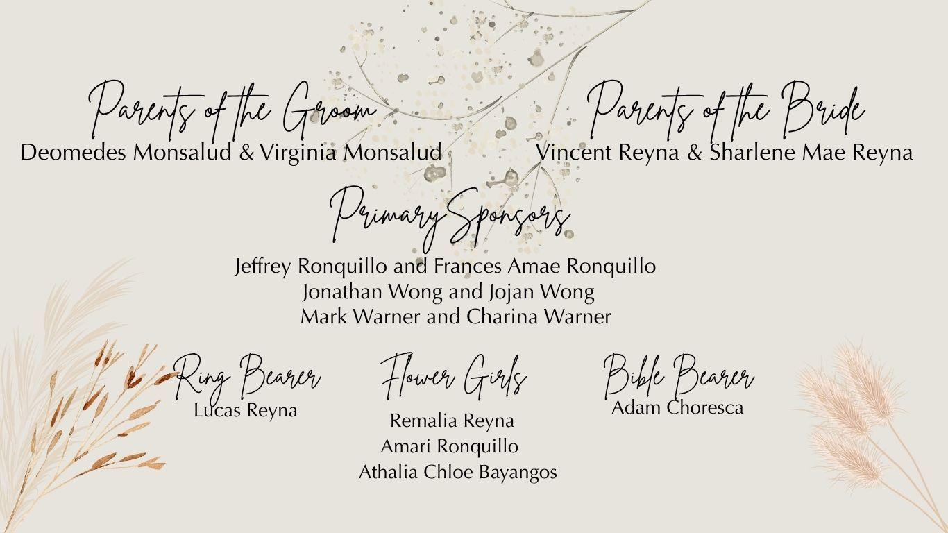 The Wedding Website of Psyche Reyna and John Monsalud
