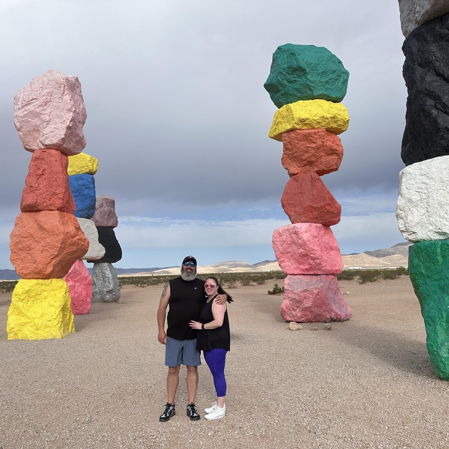 Visiting the Seven Magic Mountains while in Vegas.