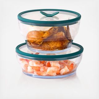 4-Piece Clear Glass Large Cookware & Storage Set