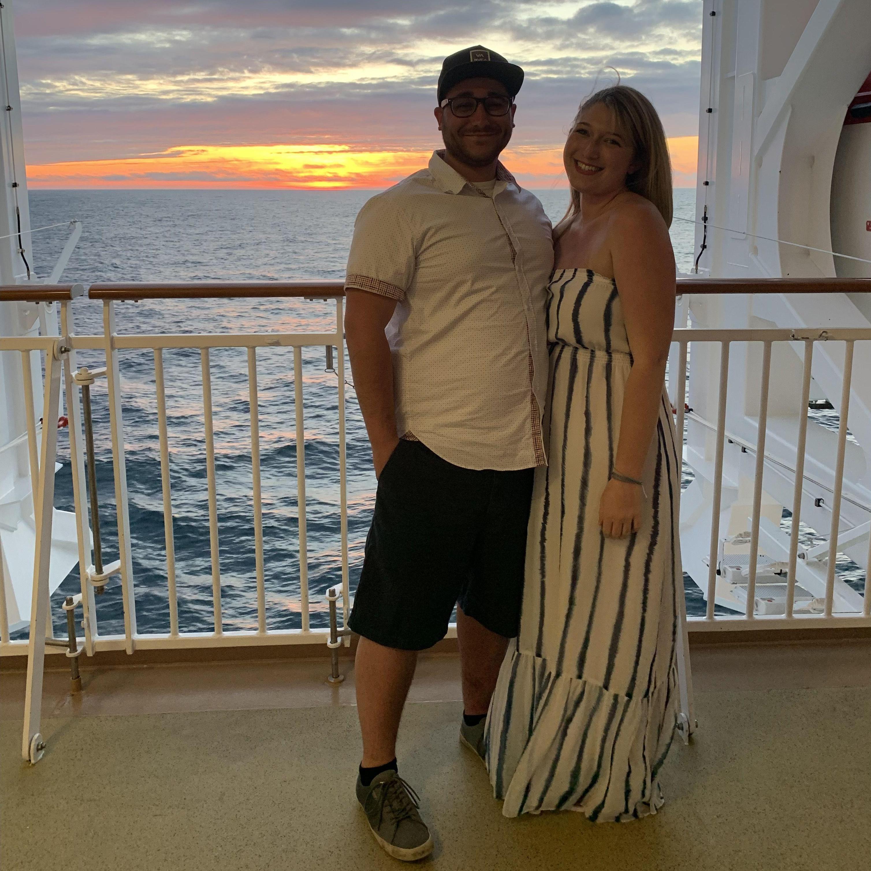 Our first cruise together in the Bahamas.