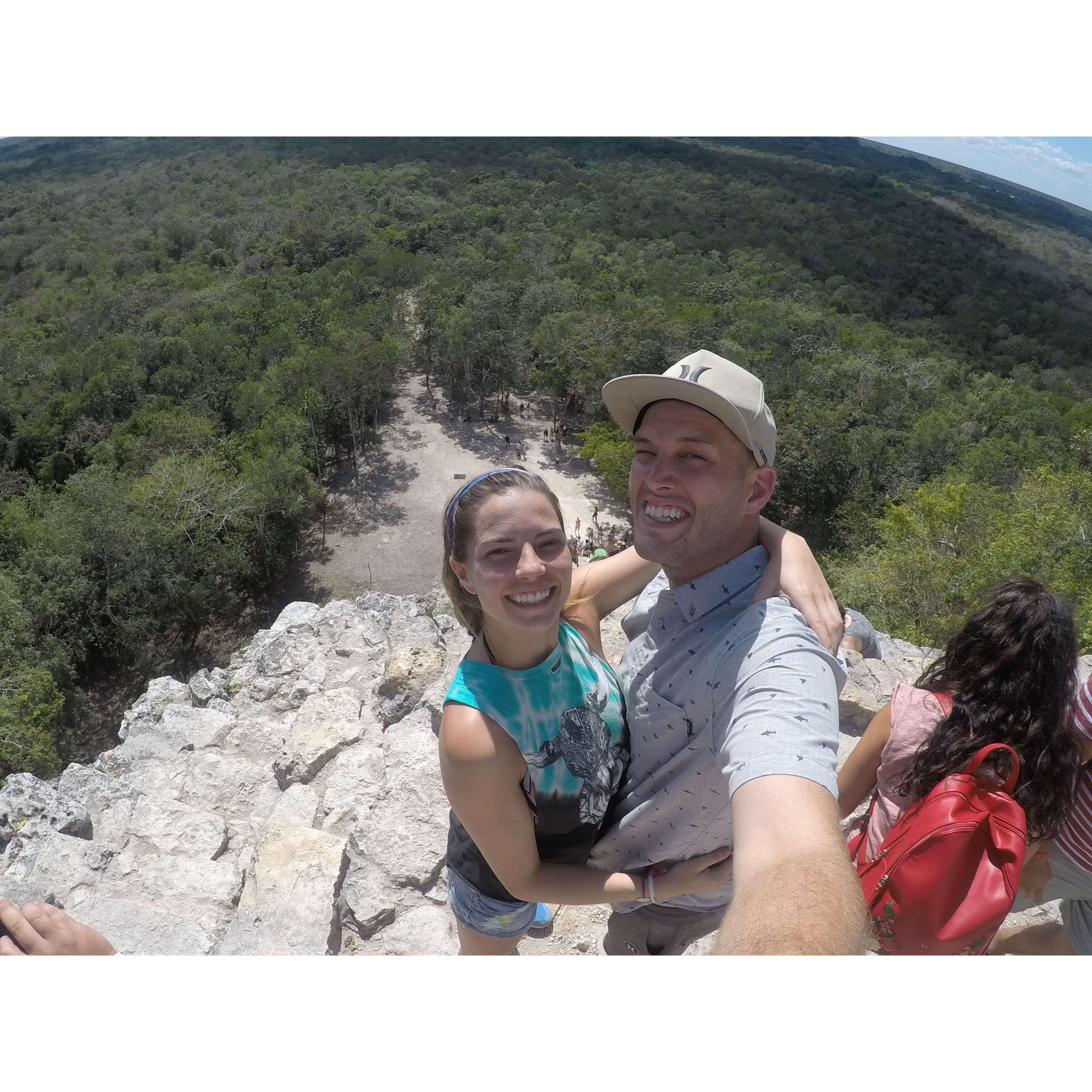 Climbing the Coba Ruins, Mexico, 2018