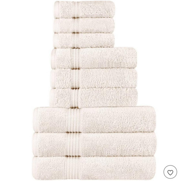Ivory 9 Piece Towel Set