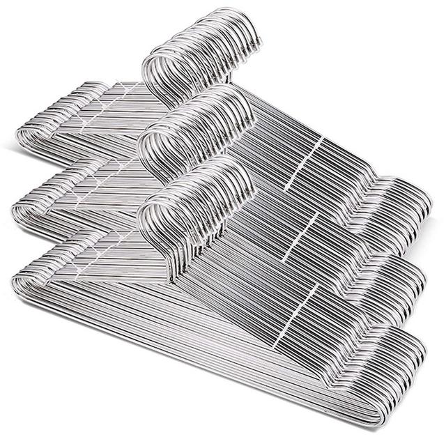 Tosnail 50 Pack Stainless Steel Strong Wire Metal Hangers Heavy Duty Clothes Hangers - 16.5 Inches