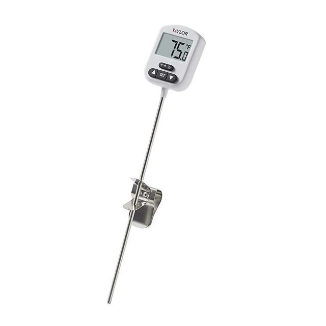 Taylor Precision Products Candy and Deep Fry Thermometer, 0.75 inch display, White