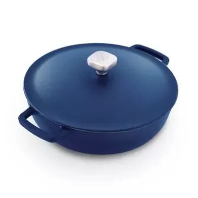 Zakarian Nonstick Cast Iron 4.5 qt. Covered Braiser in Grey