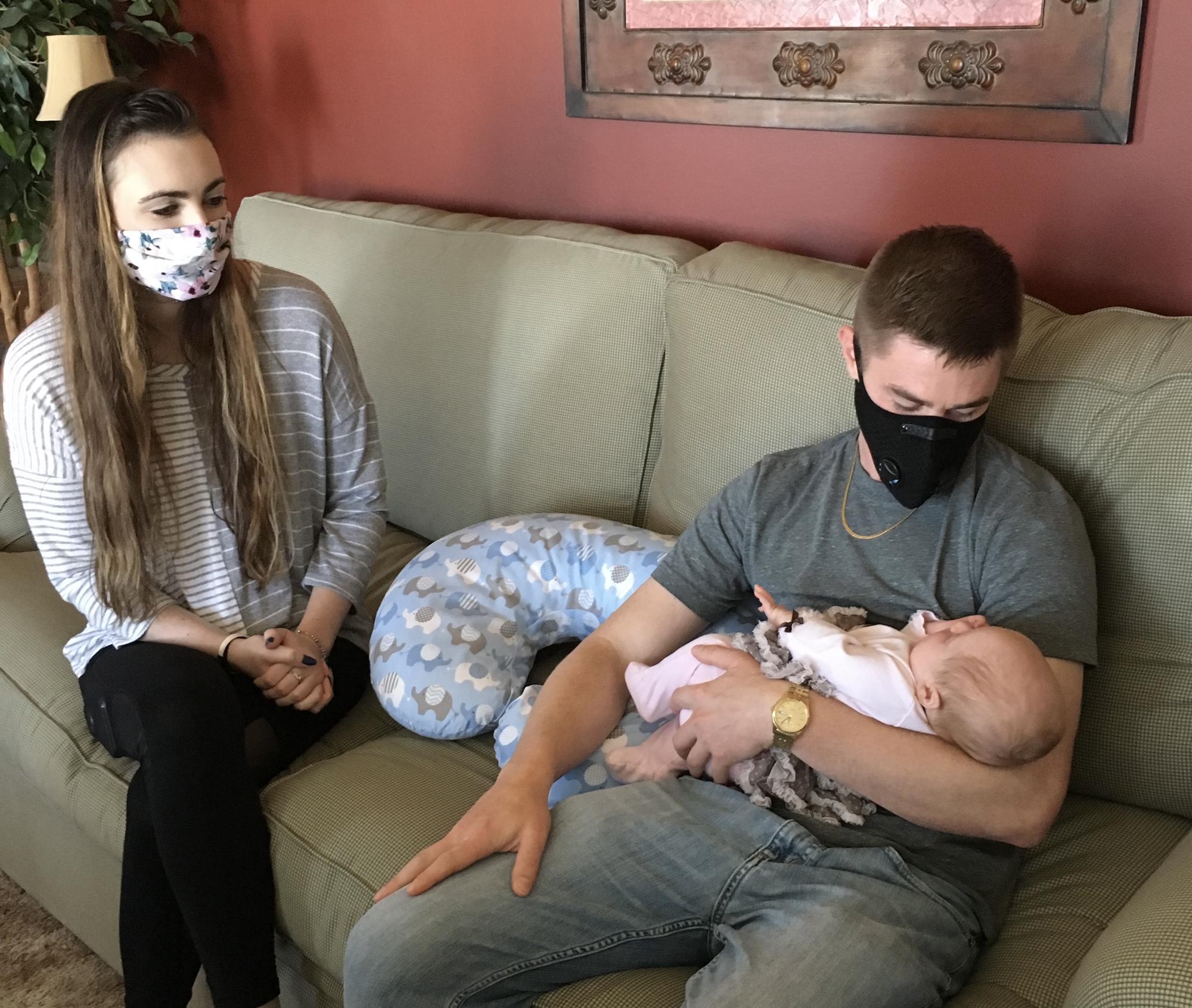 Madison Holding Roselyn. (One of his sisters twins)