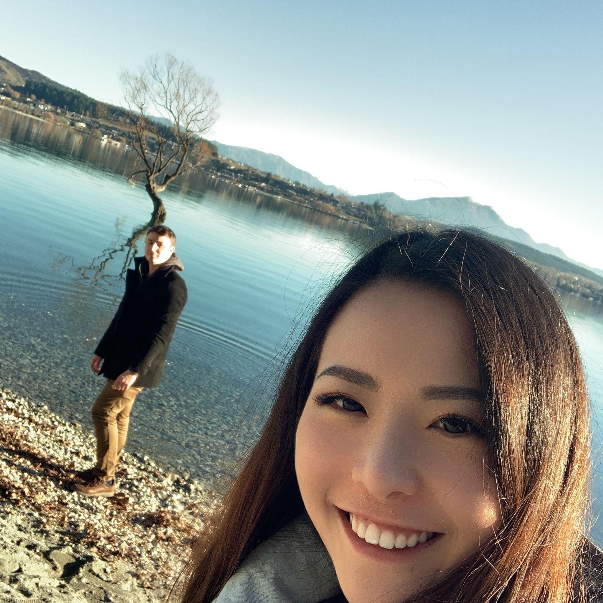 June 2021, Wānaka - At That Wānaka tree but we are now properly socially distanced as was protocol at the time.