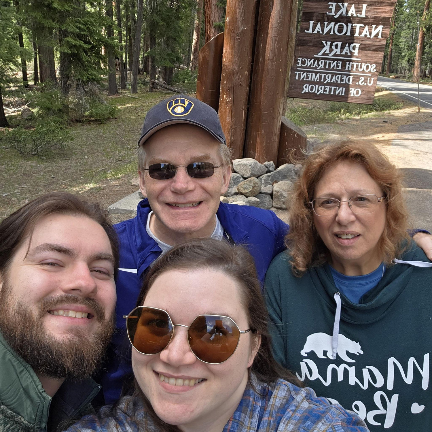 Hiking in Crater Lake National Park with Alexis's parents.