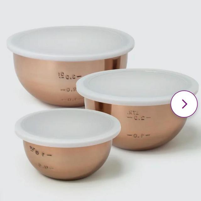 Cook Pro 1.5qt, 3qt, 5qt, Copper Tone Stainless Steel Mixing Bowl Set | Wayfair