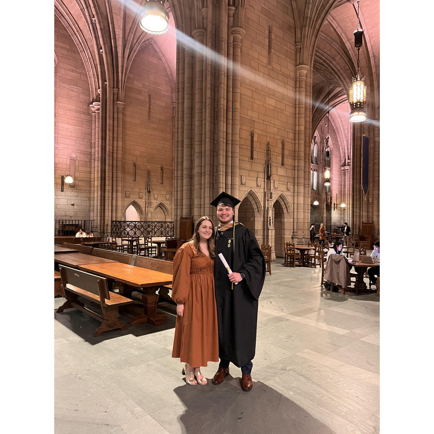 Alex's graduation day in the Cathedral of Learning