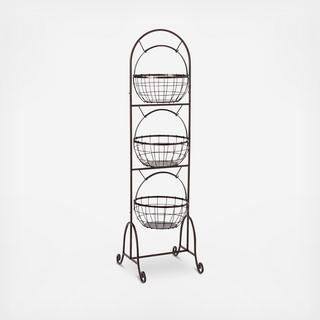 Gourmet Basics Homespun 3-Tier Wire Basket