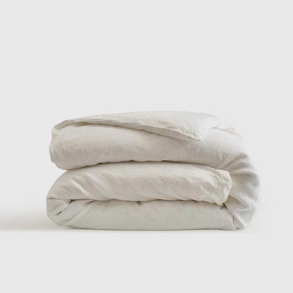 European Linen Duvet Cover - King/Cal King- white