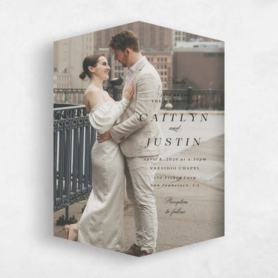 Black Diamond Wedding Invitation - Rosamund Photo