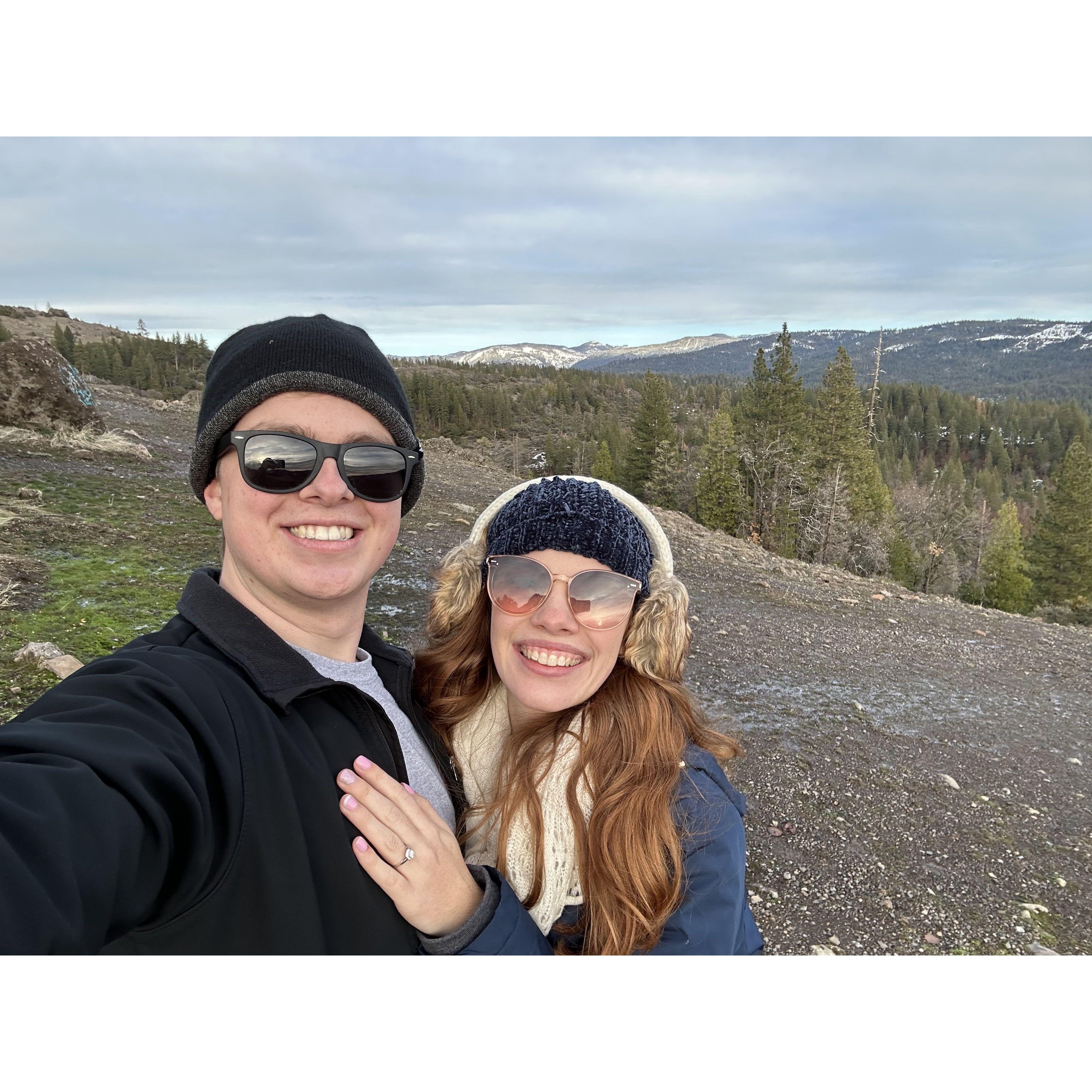 Jace proposed overlooking the Stanislaus national forest and it was the perfect spot!