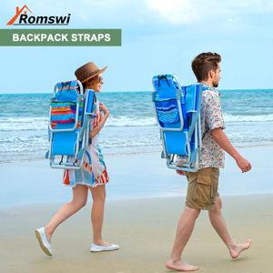 2Pk Lay Flat Folding Backpack Beach Chairs