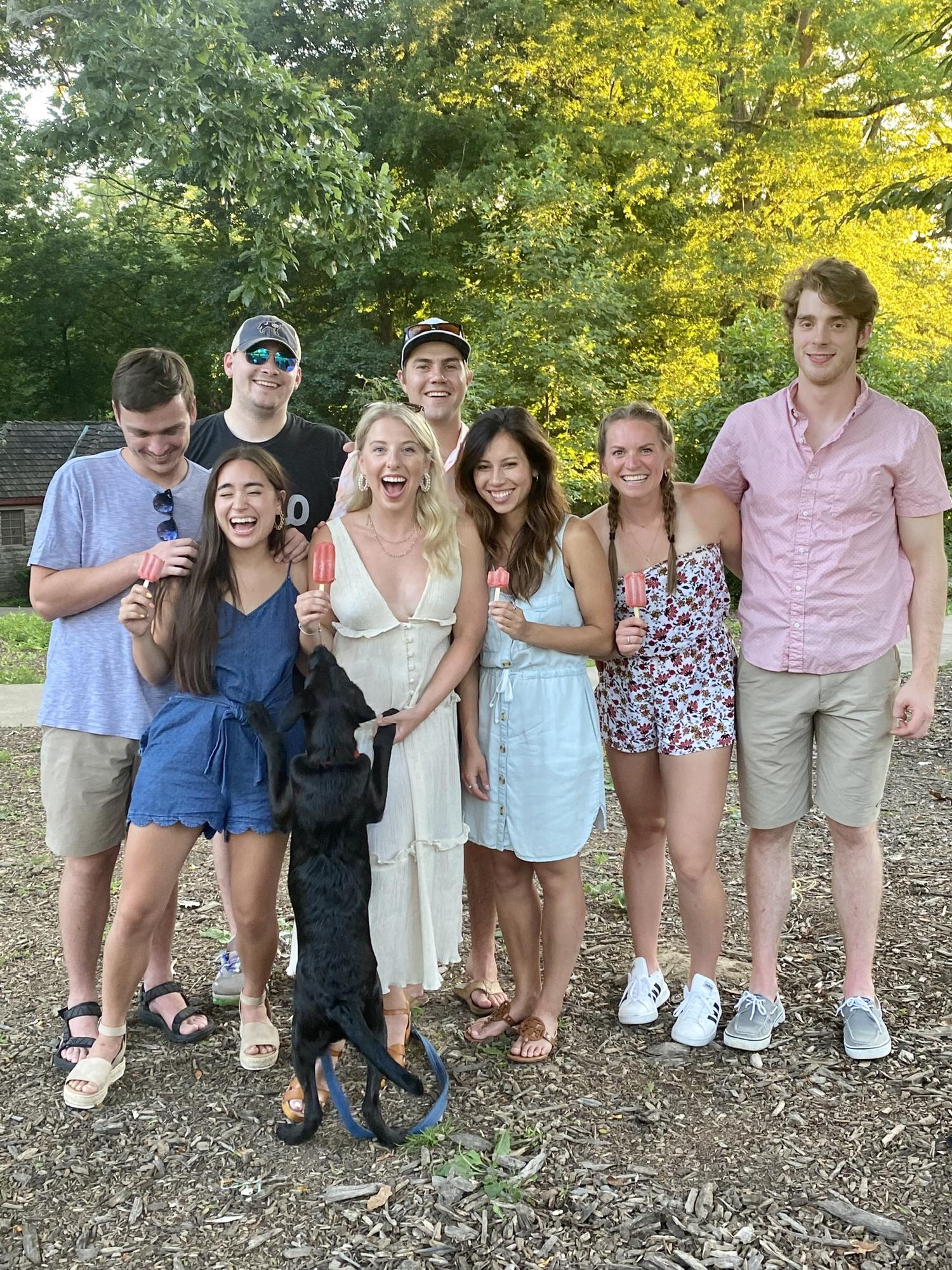 Shannon and Patrick feel very lucky to have such a great group of friends.