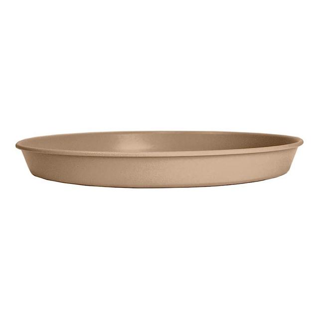 The HC Companies 12 Inch Round Prima Plastic Plant Saucer - Indoor Outdoor Plant Trays for Pots - 12.4 Inchx12.4 Inchx1.5 Inch in Sandstone